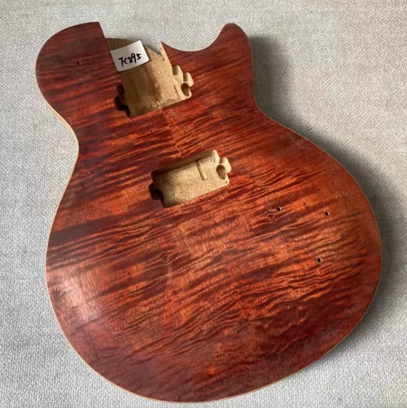 LAG Mahogany Wood Guitar Body with Tiger Maple Top image 1