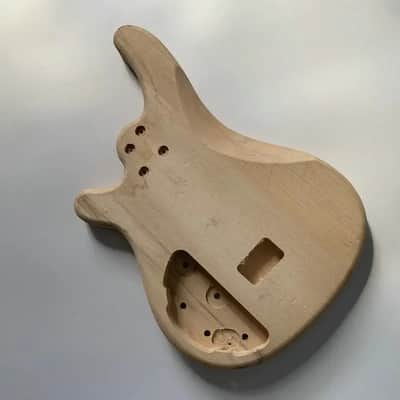 Unfinished Basswood 4 String Bass Body DIY Project image 5