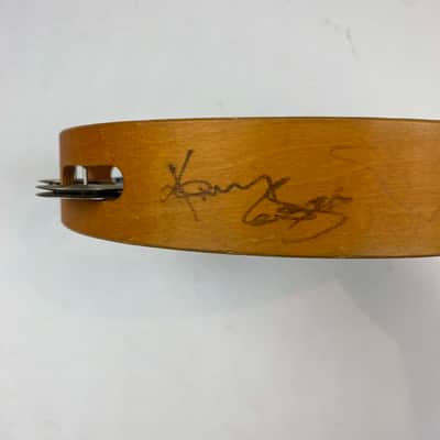 Kenny Rogers (Signature model ) - Tambourine Natural Wood Autographed Stage used! image 4