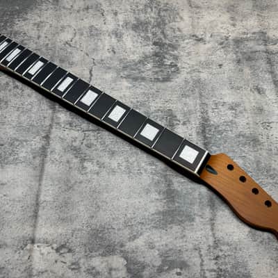 BMC Guitar Neck Tele® Telecaster® 22 Fret Roasted Maple MOP Block Inlays With Bound Rosewood Fingerboard Nitro Lacquer 9.5 Radius.   (TN104) image 1