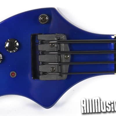 DeArmond Ashbory Blue Trave Electric Bass Guitar w/ Gig Bag image 3