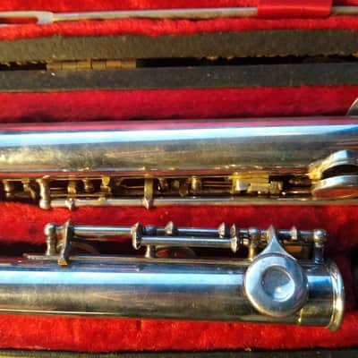 Vintage! King Cleveland Flute Silver Plate w/ case, USA 1930, Good Cond. image 5