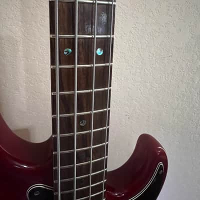 Fender American Deluxe Precision Bass with Rosewood Fretboard 2000 - Crimson Transparent image 3