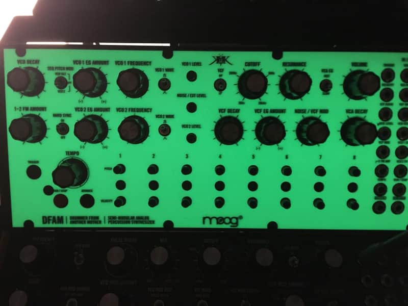 Sunshine Design GLOW in the DARK Skin Overlay fits Moog DFAM Drummer From Another Mother image 1