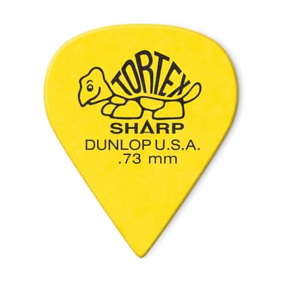 Dunlop 412P Tortex Sharp Yellow .73 image 3