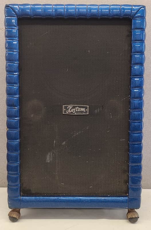 Vintage Kustom Tuck N Roll 2X15 Bass Speaker Cabinet 70's Tested image 1