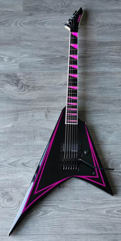 Edwards ESP Alexi Laiho AL-166 Pink Sawtooth Played & Signed by