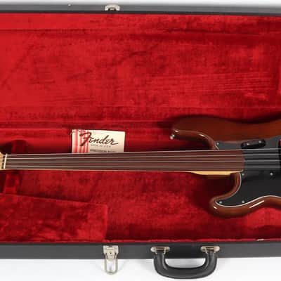 1978 Fender Precision Bass Left Handed Fretless P-Bass Guitar w/ Case Very Rare! image 3