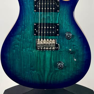 PRS Paul Reed Smith PRS SE Custom 24 Ltd Ed Exotic Burled Ash - Lake Blue Serial#:CTIG101494 image 2