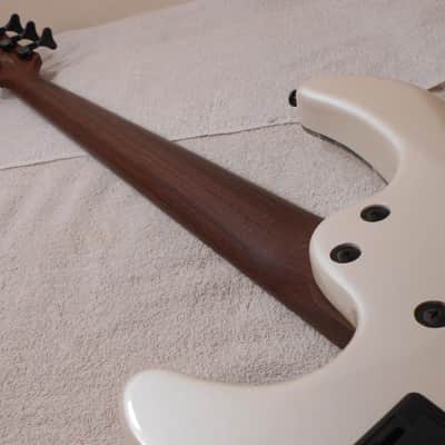 Cort C5H Artisan Series RH 5 String Electric Bass, White Pearl, OE Bag NEAR MINT image 11