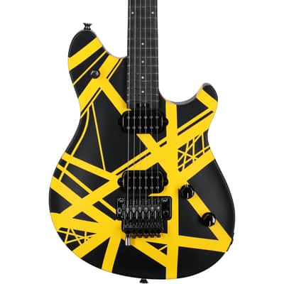 EVH Eddie Van Halen Wolfgang Special Electric Guitar, Striped Black/Yellow image 3