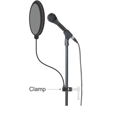 AMERICAN RECORDER 6" Recording Pop Filter with 12 inch gooseneck image 3