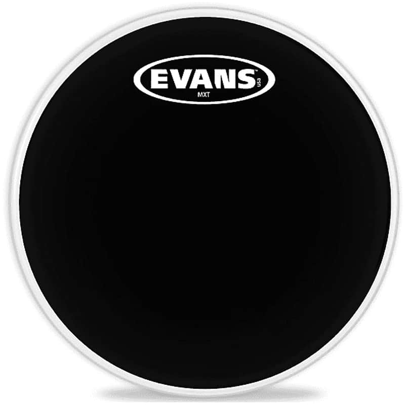 Evans TT12MXB MX Black Marching Tenor Drum Head - 12" image 1
