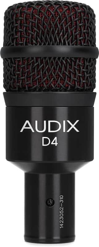 Audix D4 Hypercardioid Dynamic Instrument Microphone for Kick Drums, Toms, and Bass Instruments image 1