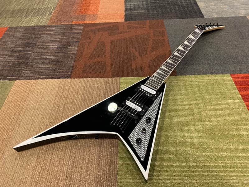 Jackson JS Series Rhoads RRV Black with White Bevels 6 String Thru image 1
