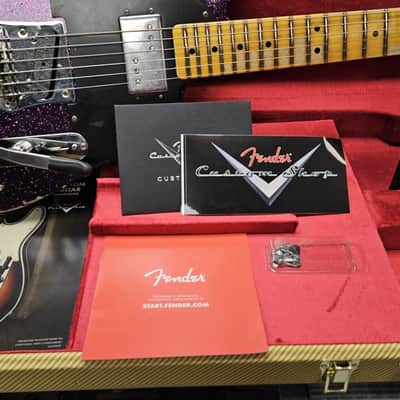 Fender Custom Shop Cunife Blackguard Telecaster w/Bigsby Heavy Relic Magenta Sparkle 2025 image 9