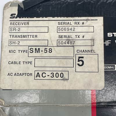 (TESTED) Samson Stage II VHF Wireless Microphone SR-2 SH-2 image 3