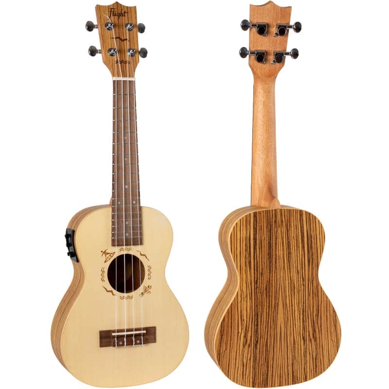 Immagine Ukulélé de concert électroacoustique Flight DUC525 EQ SP/ZEB - 1