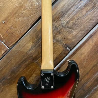 1977 Fender Mustang Bass, Three Tone Sunburst image 13