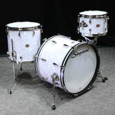 Slingerland Radio King Drum Kit 20-12-14in  White Marine Pearl image 2