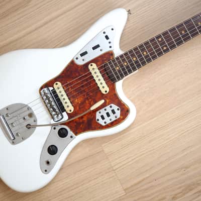 1963 Fender Jaguar Vintage Offset Electric Guitar Pre-CBS Olympic White w/hc image 1