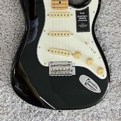 Mint Fender Player II Stratocaster guitar, Maple Fingerboard, Black Finish - MIM image 1
