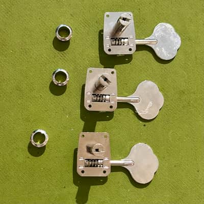 Set of 3 Vintage Schaller Style Bass Tuners - Chrome image 3