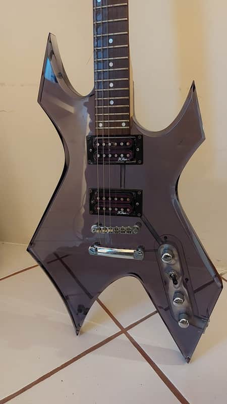 B.C. Rich Warlock Acrylic Transparent Black image 1