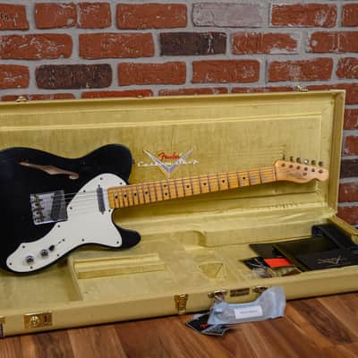 Fender Custom Shop W25 Limited Edition 50’s Thinline Telecaster Journeyman Relic Aged Black 2026 w/OHSC image 2