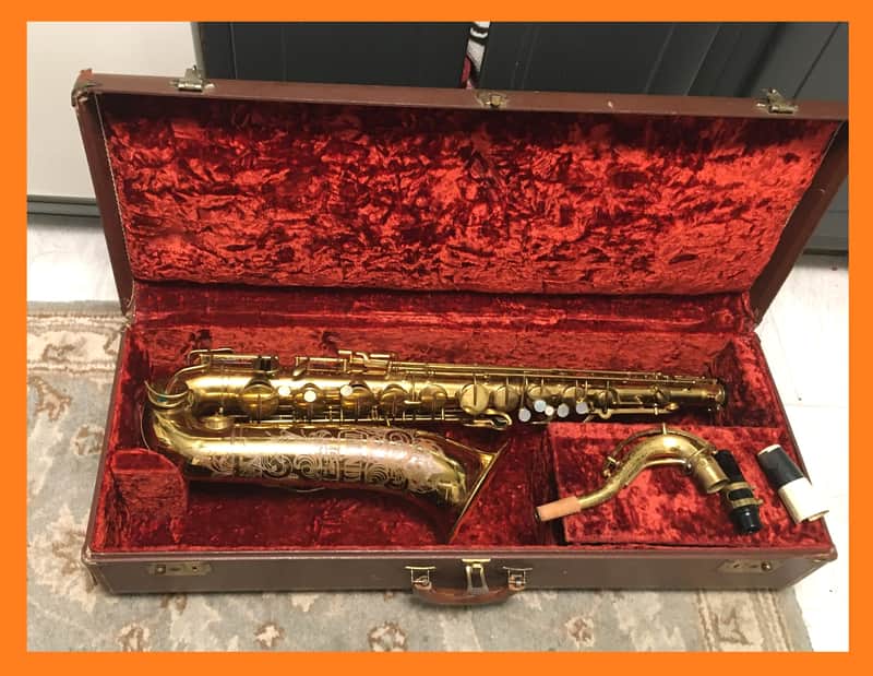 LOVELY WAYNE SHORTER MODEL RARE BUNDY-ELKHART-SELMER-BUESCHER TENOR SAXOPHONE 1950 APRX PROFESSIONAL ORIGINAL FINISH PLAY READY TESTED FREE SHIP image 1