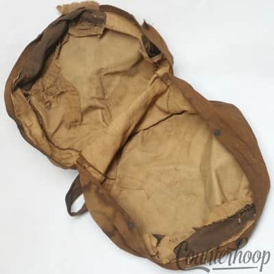 *Leedy 7x11" Canvas Fabric Tom Drum Case Soft Shell Vintage 30s "L USA" Buttons* image 2