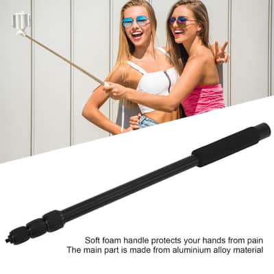 Hightseck Handheld Mic Boom Pole, 4 5 Section Extendable Microphone Boom Arm With Foam Handle And 1/4In Threads, Telescopic Adjustable Mic Stand For Camera Phone Microphones(5) image 2