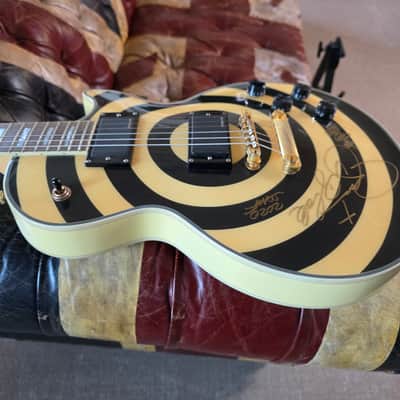 Zakk Wylde Les Paul Custom Bullseye Signed 50th Anniversary Black Sabbath Electric Guitar by Gibson Epiphone image 22