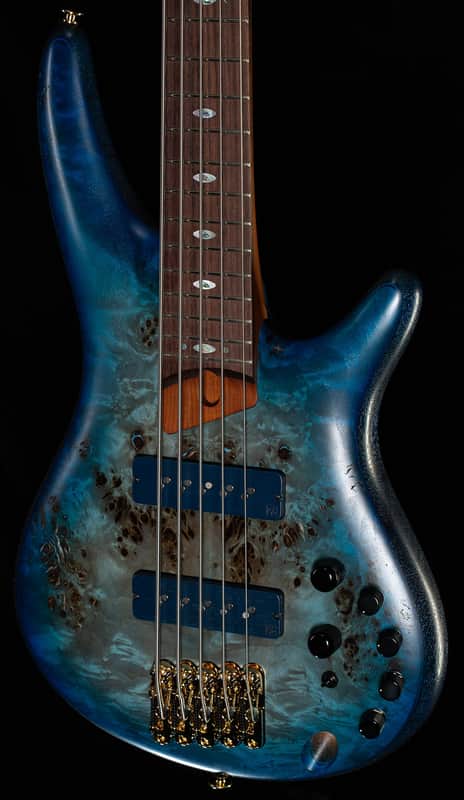 Ibanez Prestige SR6605 5-string Bass Ghost Fleet Blue Burst (107) image 1