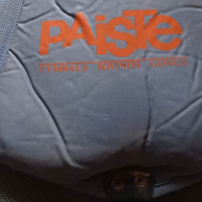 Paiste  RARE vintage Collectable cymbal soft bag 70s-80s  - Blue 🔵 and yellow 🟡 image 9