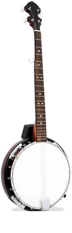 5-String Geared Tunable Banjo with White Jade Tune Pegs & Rosewood Fretboard Polished Rich Wood Finish Maplewood Bridge Stand & Truss Rod Adjustment Tool image 1