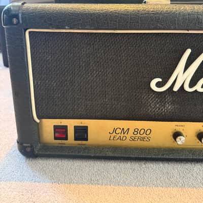 Marshall JCM 800 Lead Series Model 1959 100-Watt Head 1981 - 1989 - Black + Two Notes CapX 16ohms loadbox image 13