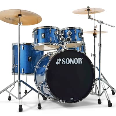Sonor AQX Stage Blue Ocean Sparkle 5pc Kit 22x16, 10x7, 12x8, 16x15, 14x5.5 | Drums & Hardware | NEW Authorized Dealer image 1