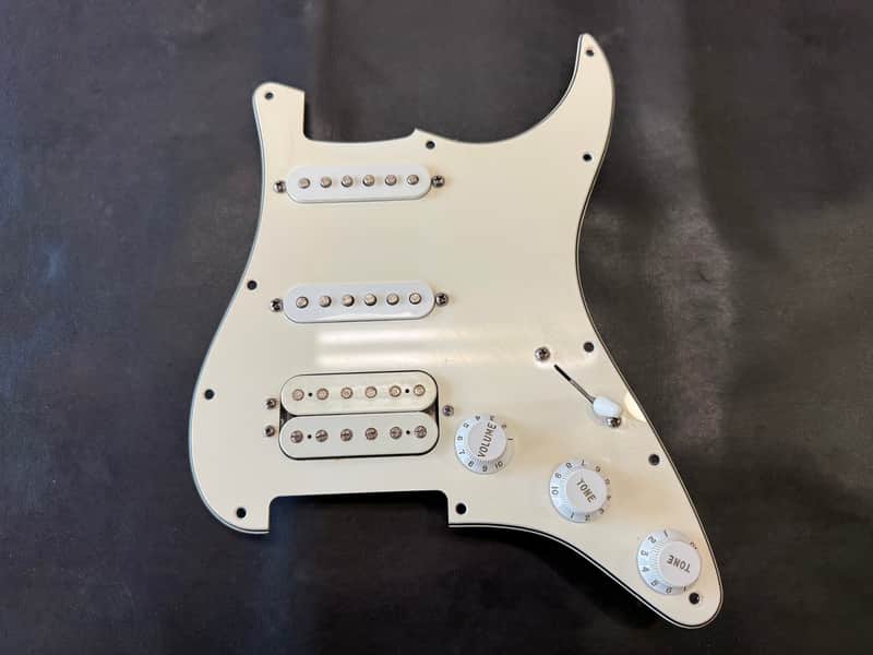 Fender HSS Stratocaster Loaded 3-ply pickguard - MIM- Parchment- ready to drop in! #4 image 1