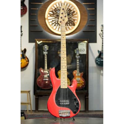 1988 Ernie Ball Music Man Stingray 5 fire engine red image 2