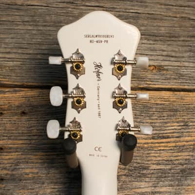 Hofner Ignition Violin Electric Guitar - Pearl White image 6