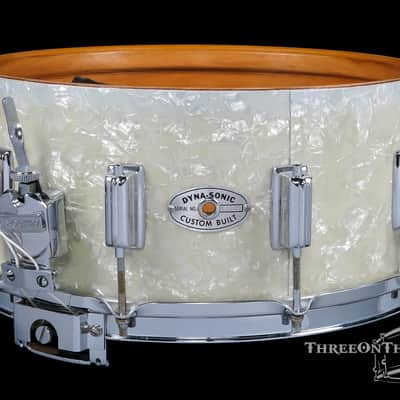 1967 Rogers Dynasonic Snare Drum White Marine Pearl : 6.5 x 14 image 20