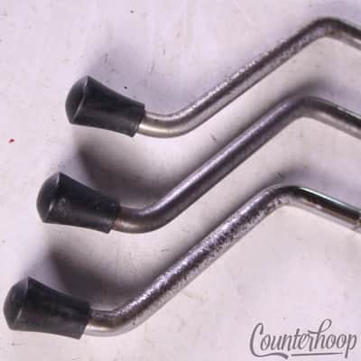 Slingerland Floor Tom Drum Legs 3/8" 9.5mm Vintage 60s-70s Chrome Cross-Knurling image 2