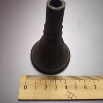Vintage Mouthpiece Wind Trumpet Bronze 1910s Russian Empire Patina image 9