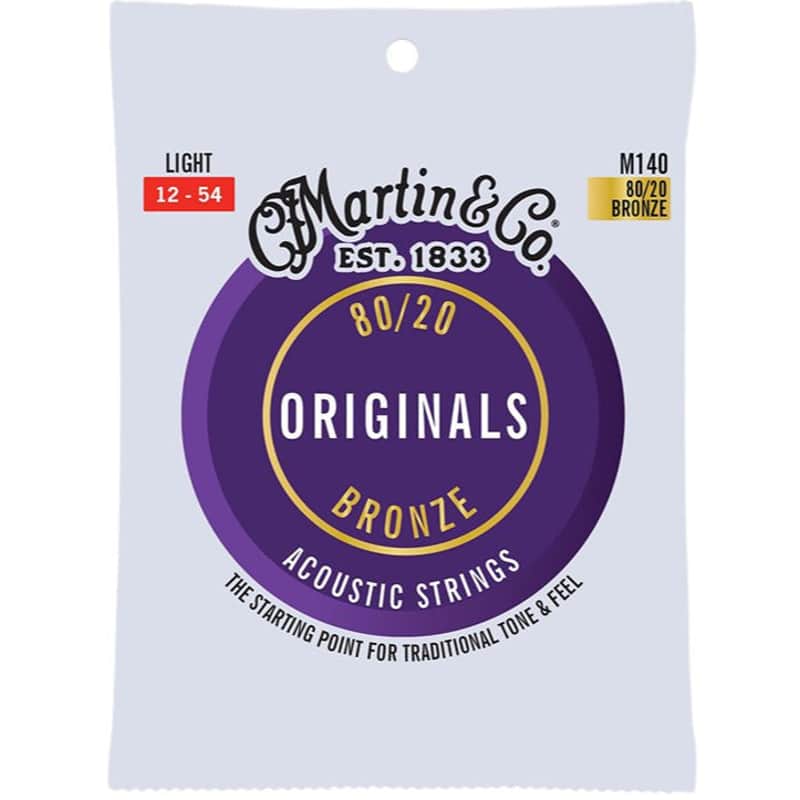 Martin Original Acoustic Guitar String Set Light 12-54 MG140L image 1