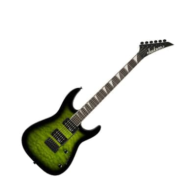 Jackson JS Series Dinky JS20 DKAQ 2PT 6-String Right-Handed Electric Guitar with Poplar Body and Amaranth Fingerboard (Transparent Green Burst) image 4