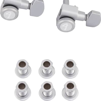 Fender Locking Stratocaster®/Telecaster® Staggered Tuning Machines, Brushed Chrome (6) 0990818000 image 1