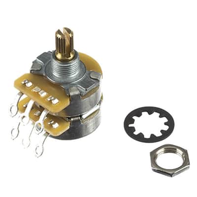 Fender Dual 500K/250K Split Shaft Potentiometer 3/8" image 1
