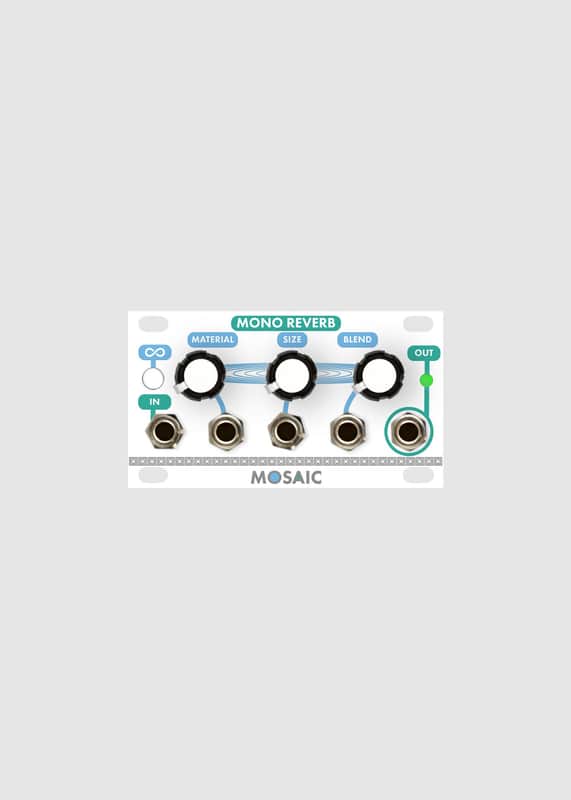 MOSAIC 1U MONO REVERB WHITE : BRAND NEW :  [DETROIT MODULAR] image 1