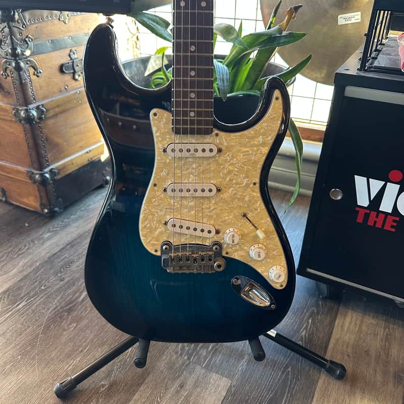 G&L 1997 Legacy w/ Transparent Blue and Birdseye Maple Neck image 1